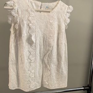 Boden size US 6 lace white shirt